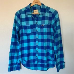 Hollister Mens Blue Flannel